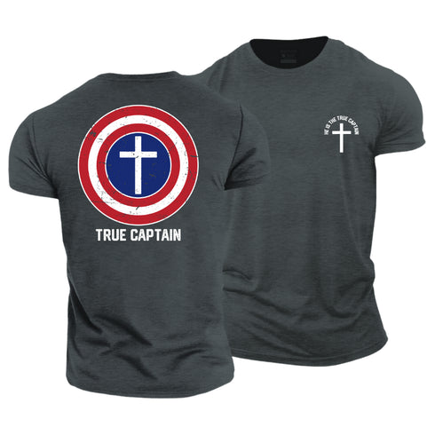 Men's He Is a The True Captain Cotton T-Shirt