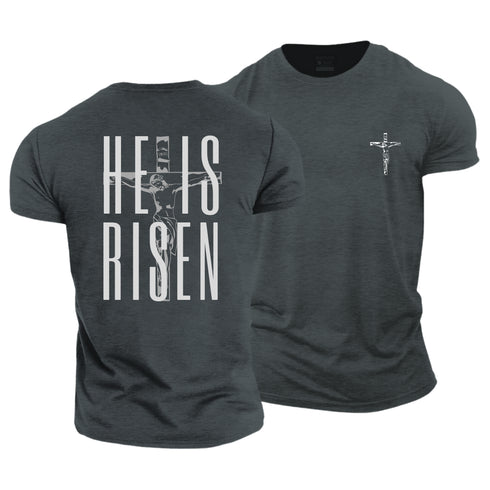Men's He Is Risen Cotton T-Shirt