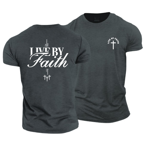 Men's Live By Faith Cotton T-Shirt