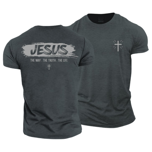 Men's Jesus The Way The Truth The Life Cotton T-Shirt
