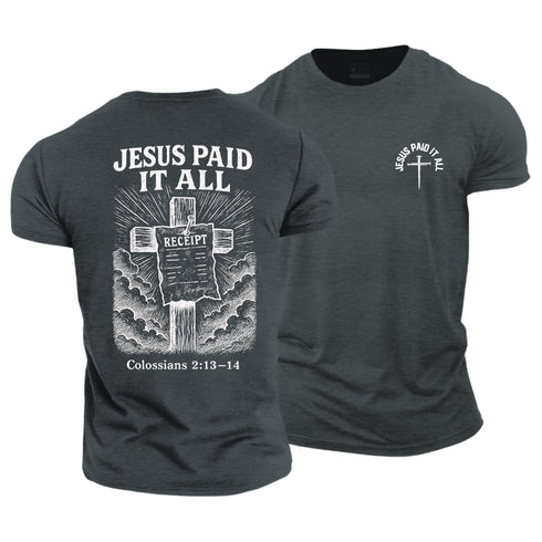 Men's Jesus Paid It All Cotton T-Shirt