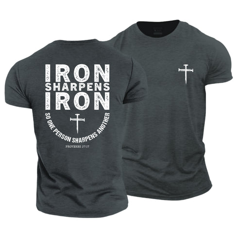 Men's Proverbs 27:17 Cotton T-Shirt