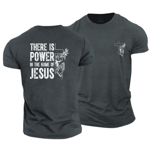 Men's There Is Power In The Name Of Jesus Cotton T-Shirt