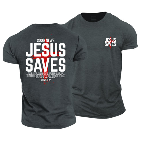 Unisex Jesus Saves Cotton T-Shirt