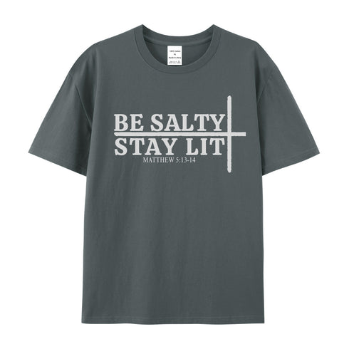 Unisex Be Salty Stay Lit Cotton T-Shirt