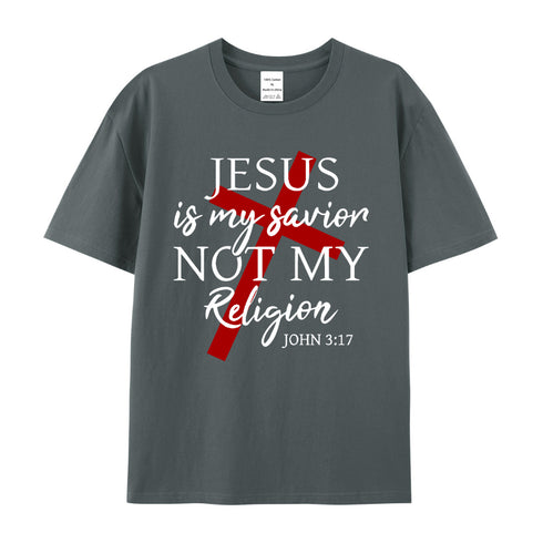 Unisex Jesus Is My Savior Not My Religion Cotton T-Shirt