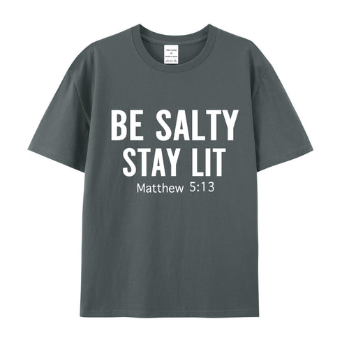 Men's Be Salty Stay Lit Cotton T-Shirt