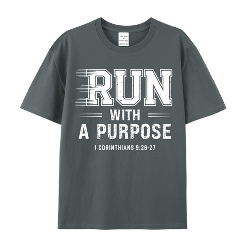 Unisex Run With A Purpose Cotton T-Shirt