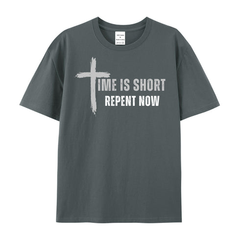 Unisex Time Is Short Repent Now Cotton T-Shirt