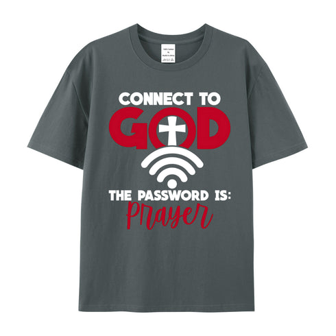 Unisex Connect to God Wifi Cotton T-Shirt