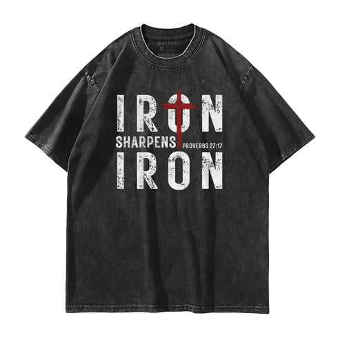 Men's Iron Sharpens Iron Washed T-Shirt