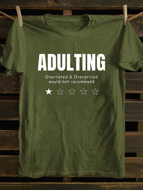 Men's ADULTING OVERRATED OVERPRICED T-SHIRT
