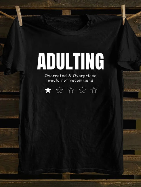 Men's ADULTING OVERRATED OVERPRICED T-SHIRT