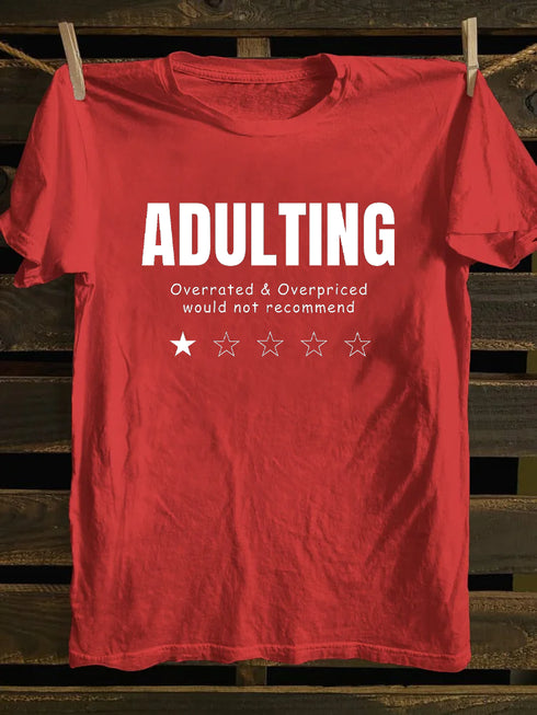 Men's ADULTING OVERRATED OVERPRICED T-SHIRT