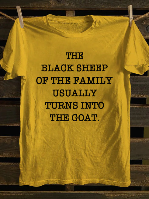 Unisex The Black Sheep Of The Family Print T-shirt