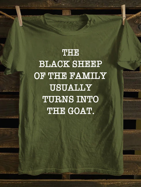 Unisex The Black Sheep Of The Family Print T-shirt