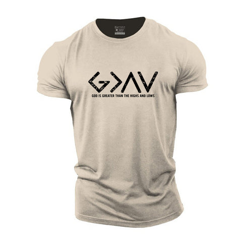 Men's God Is Greater Than The Highs And Lows Cotton T-Shirt
