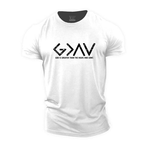 Men's God Is Greater Than The Highs And Lows Cotton T-Shirt