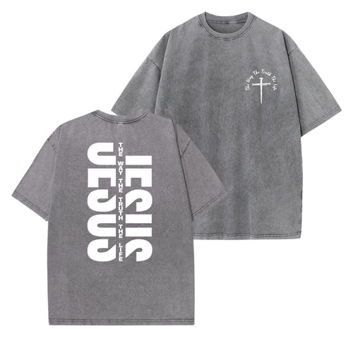 Unisex Jesus The Way The Truth The Life Washed T-Shirt