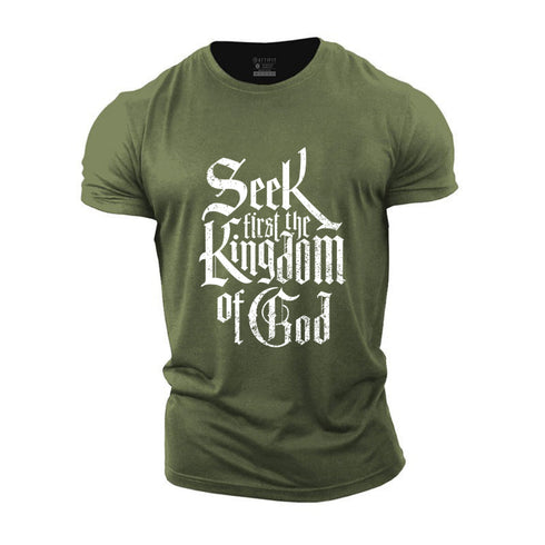 Men's Seek First The Kingdom Of God Cotton T-Shirt