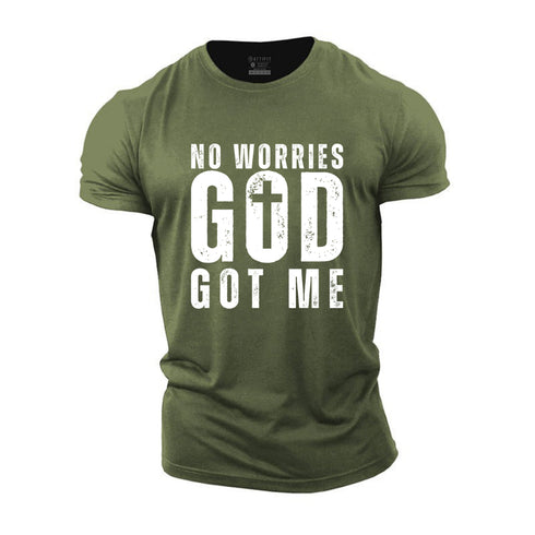 Men's No Worries God Got Me Cotton T-Shirt