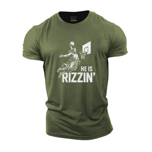 Men's He's Rizzin Cotton T-Shirt
