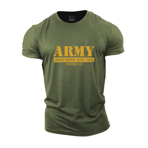 Men's Army Cotton T-Shirt