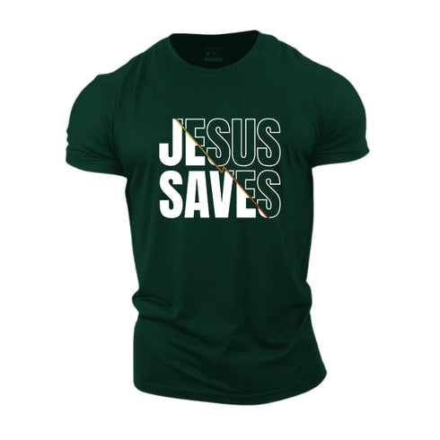 Men's Jesus Saves Cotton T-Shirt