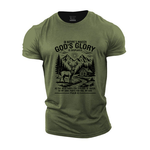 Men's God's Glory Is Displayed Cotton T-Shirt