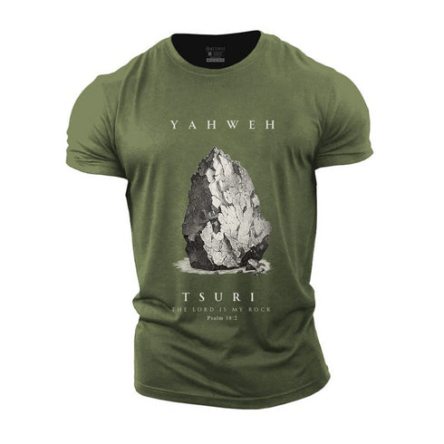 Men's The Lord Is My Rock Cotton T-Shirt