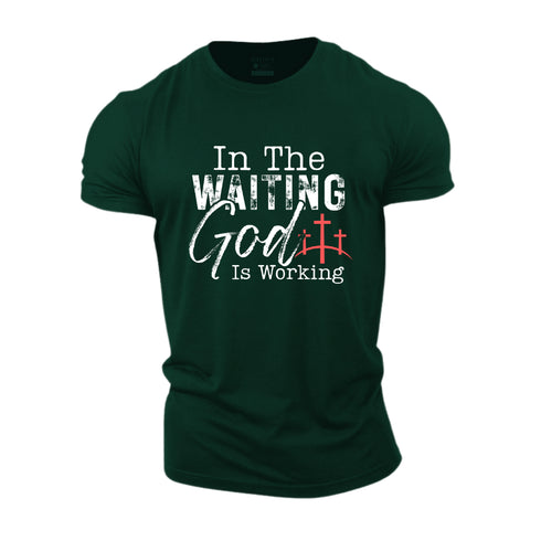 Unisex In The Waiting God Is Working Cotton T-Shirt