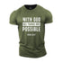 Men's With God All Things Are Possible Cotton T-Shirt