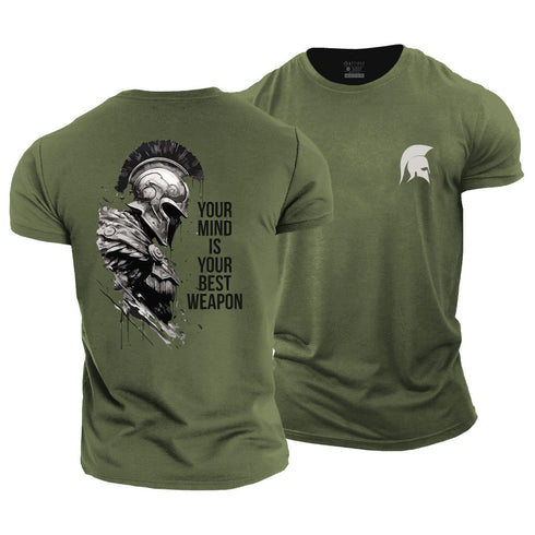 Men's Spartan Your Mind Is Your Best Weapon Cotton T-Shirt