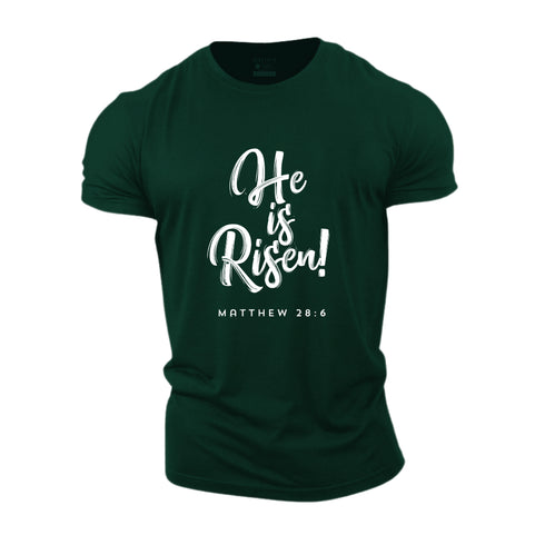 Men's He Is Risen Cotton T-Shirt