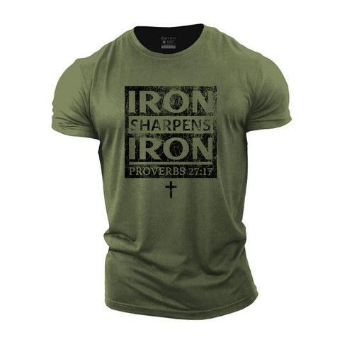 Men's Iron Sharpens Cotton T-Shirt