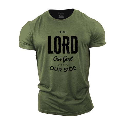 Men's The Lord Our God Is On Our Side Cotton T-Shirt