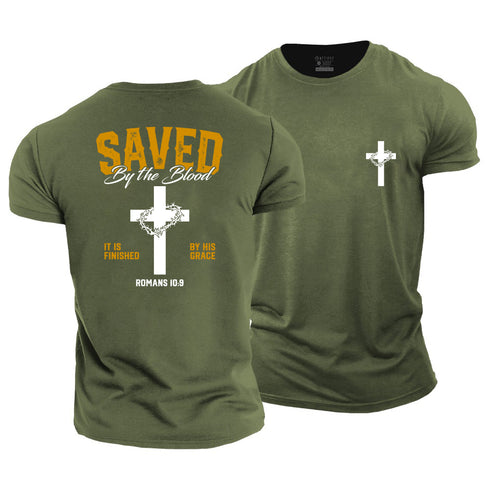 Men's Saved By The Blood Cotton T-Shirt