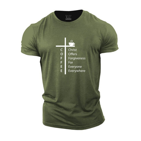 Men's Coffee Faith Cotton T-Shirt