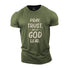 Men's Pray Trust And Let God Led Cotton T-Shirt