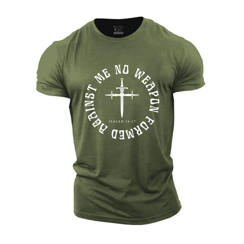 Men's No Weapon Formed Against Me Cotton T-Shirt
