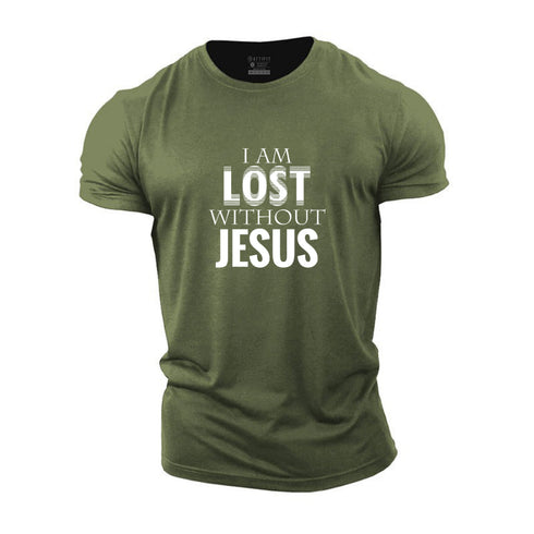 Men's I'm Lost Without Jesus Cotton T-Shirt