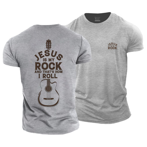 Men's Jesus Is My Rock Cotton T-Shirt