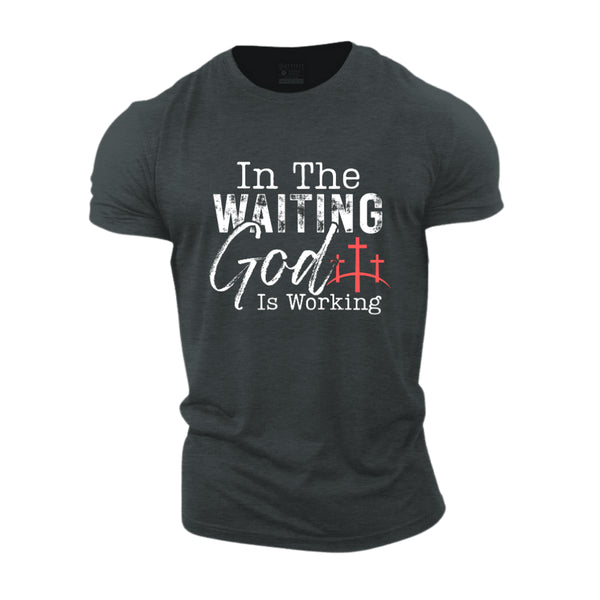 Unisex In The Waiting God Is Working Cotton T-Shirt