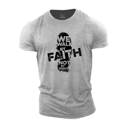 Men's We Walk By Faith Cotton T-Shirt