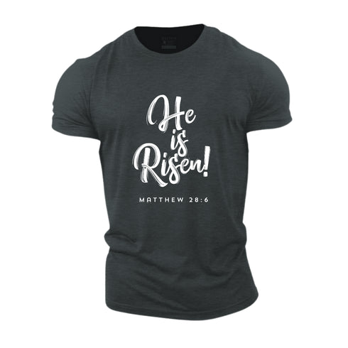 Men's He Is Risen Cotton T-Shirt