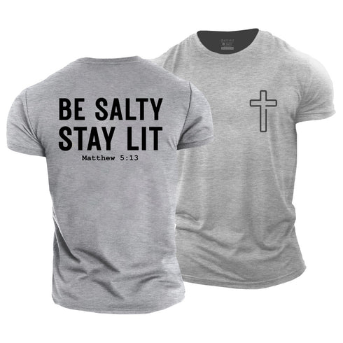 Men's Be Salty Stay Lit Cotton T-Shirt