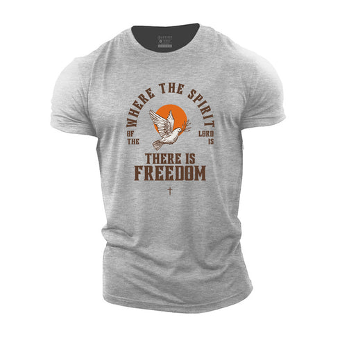 Men's Where The Spirit Of The Lord Is There Is Freedom Cotton T-Shirt