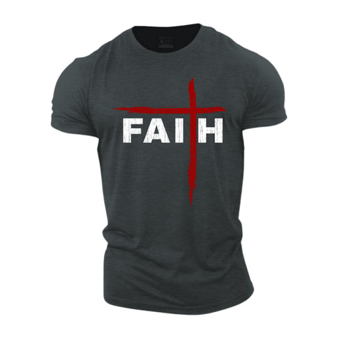 Men's Faith Brush Stroke Cotton T-Shirt
