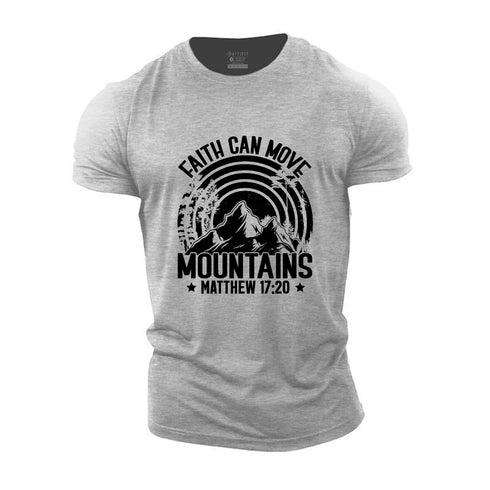 Men's Faith Can Move Mountain Cotton T-Shirt
