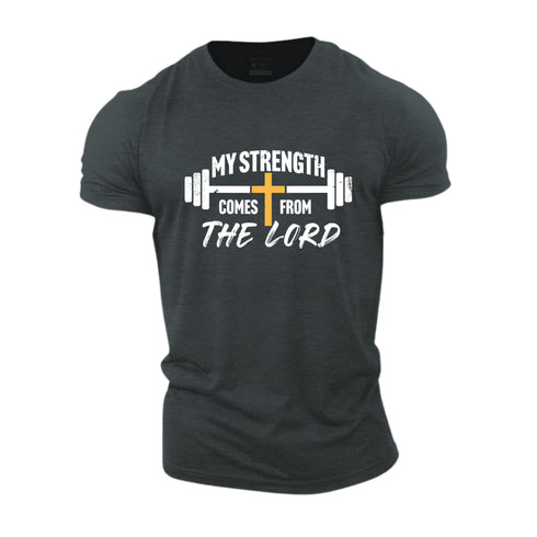 Men's My Strength Comes From The Lord Cotton T-Shirt